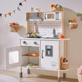 Children's small land play kitchen. wooden children's play kitchen toy set
