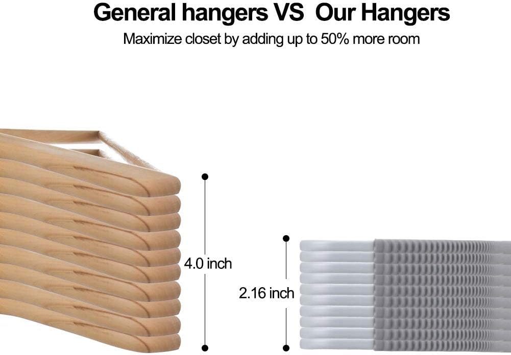 Plastic Hangers—Heavy-duty, wet-and-dry use hangers with non-slip pads