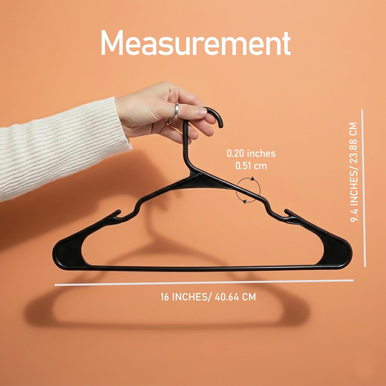 Plastic Hangers (Pack of 50) – Space-Saving Hangers