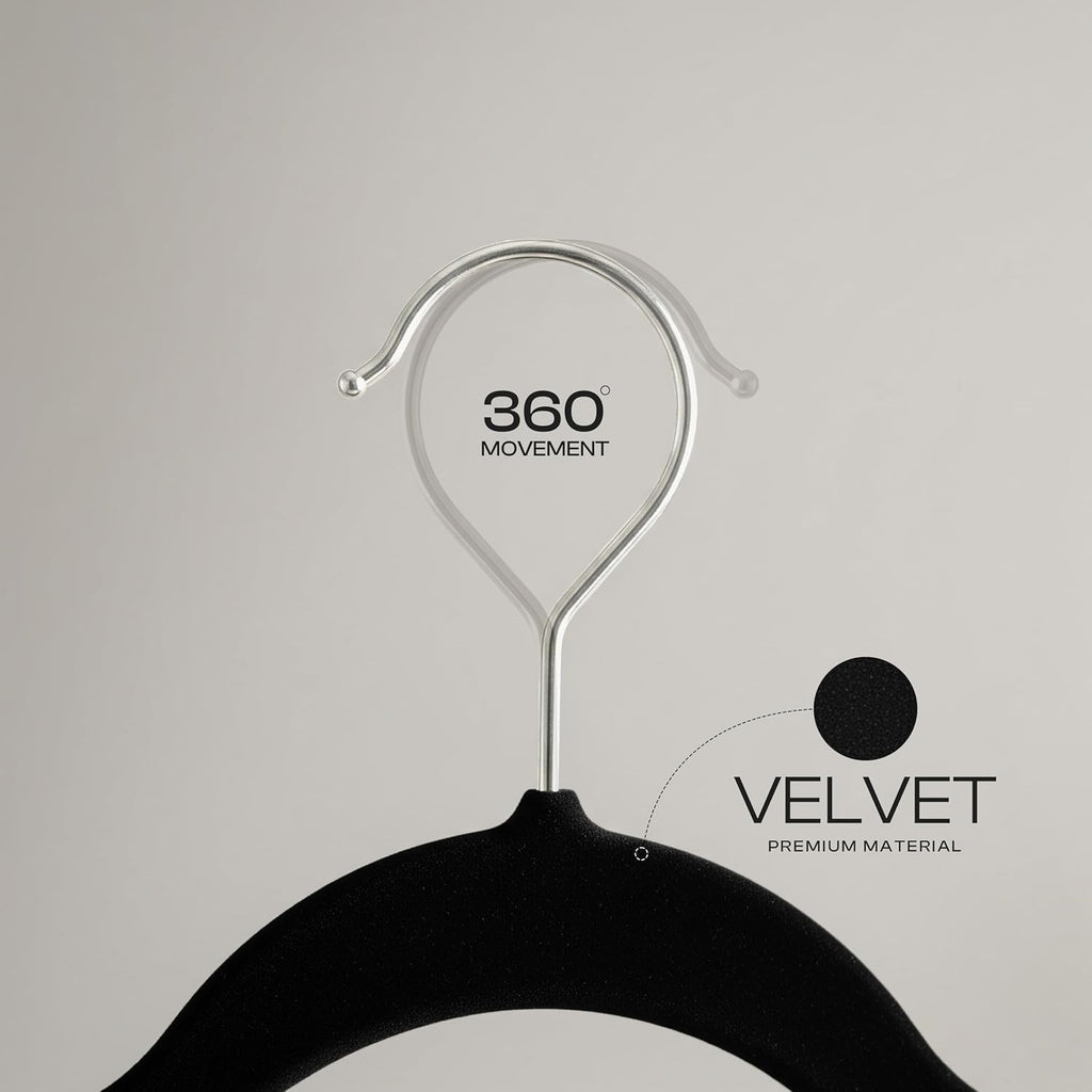 Flocked Hangers (Pack of 50) — Premium, non-slip, slim-profile trouser/garment hangers.