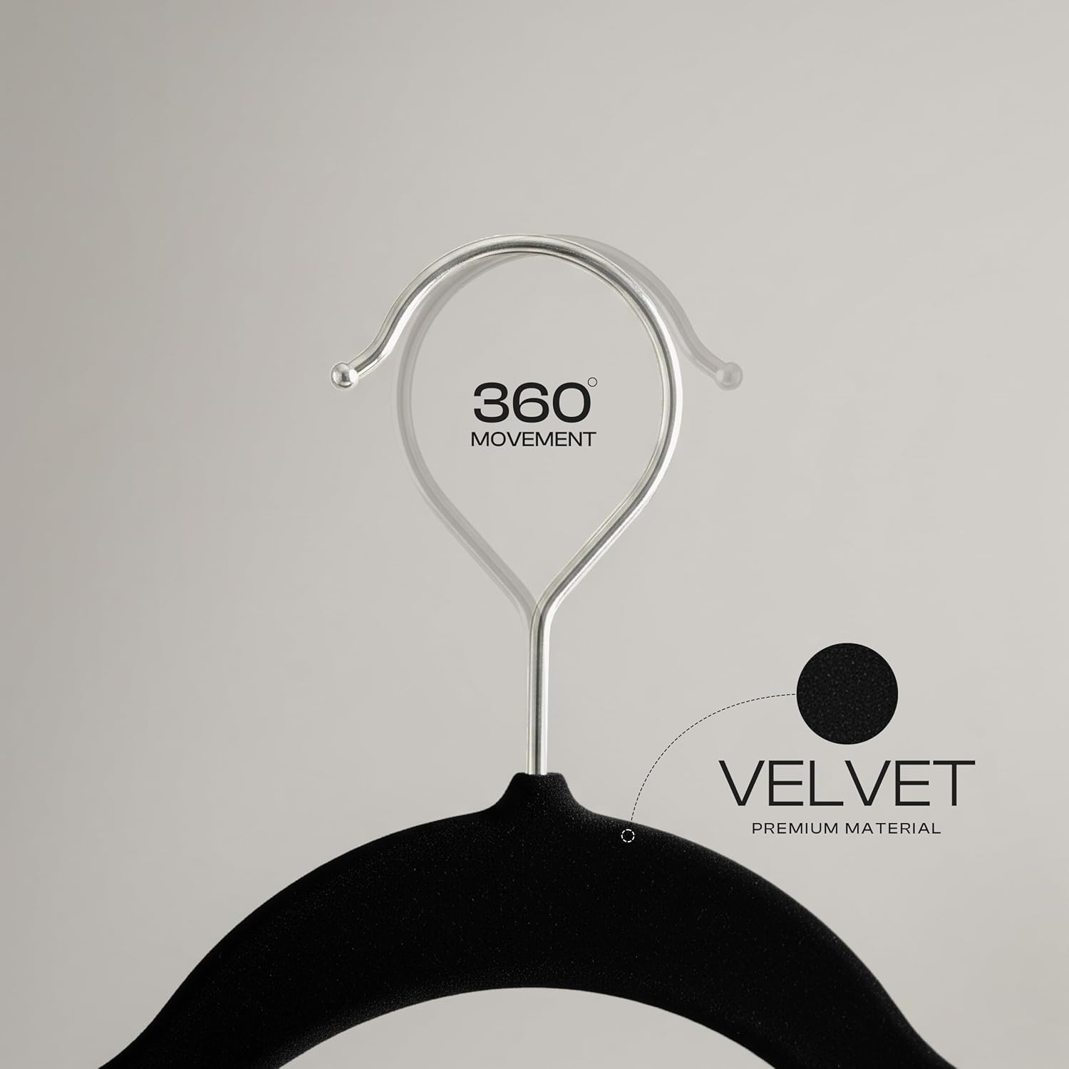 Flocked Hangers (Pack of 50) — Premium, non-slip, slim-profile trouser/garment hangers.