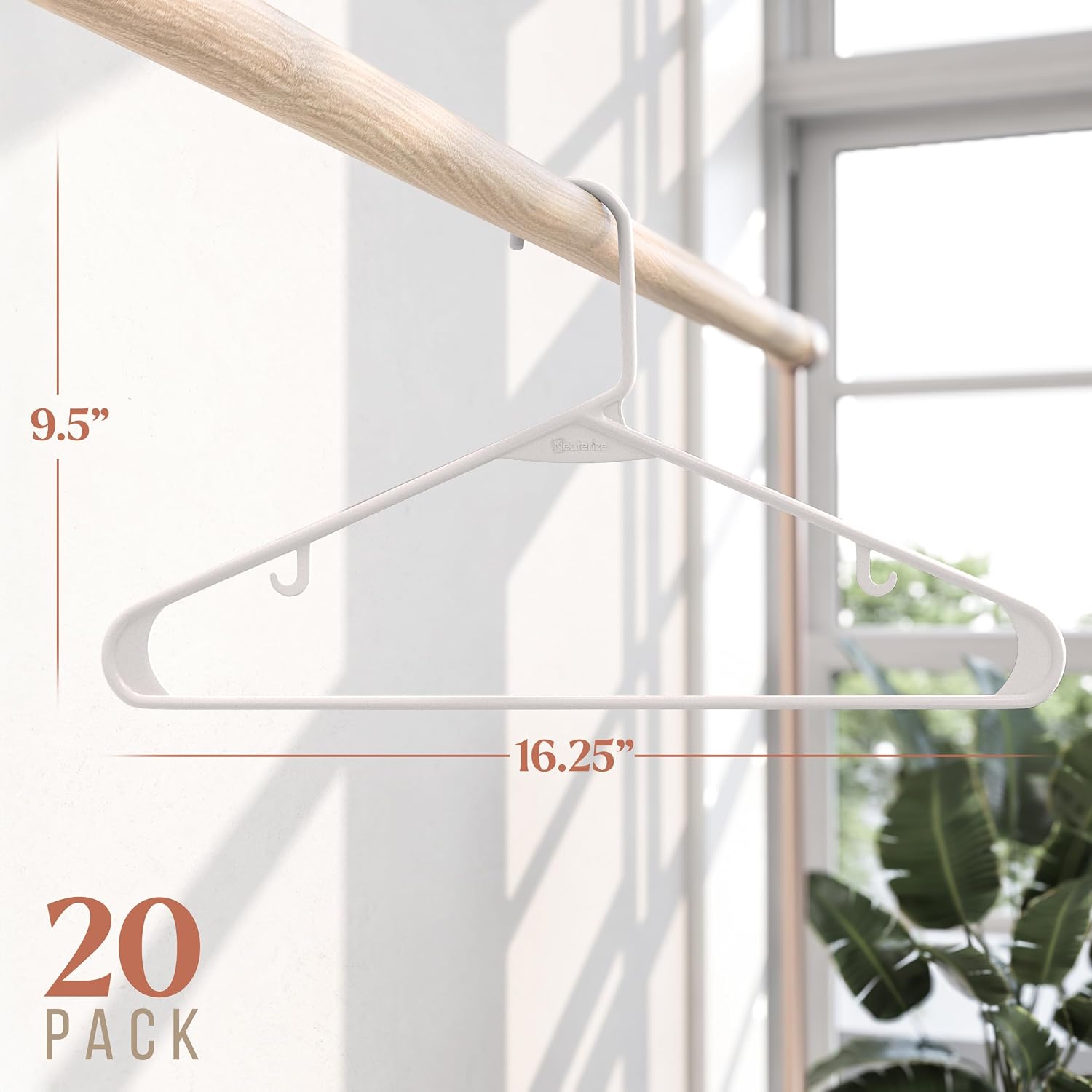 White Plastic Hangers (Pack of 20)