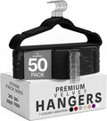 Flocked Hangers (Pack of 50) — Premium, non-slip, slim-profile trouser/garment hangers.
