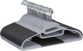 Space-saving plastic hangers with non-slip rubber coating and 360° swivel hooks.