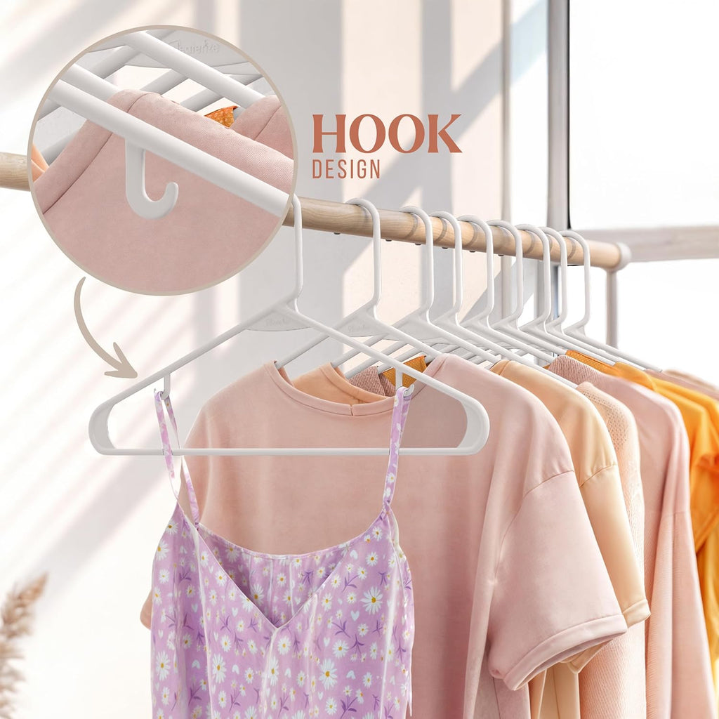 White Plastic Hangers (Pack of 20)