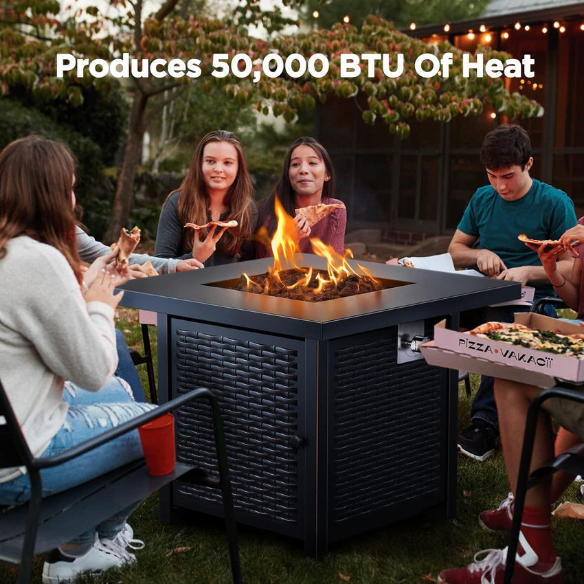 Gas Fire Pit Table. 50.000 BTU Outdoor Propane Fire Pit
